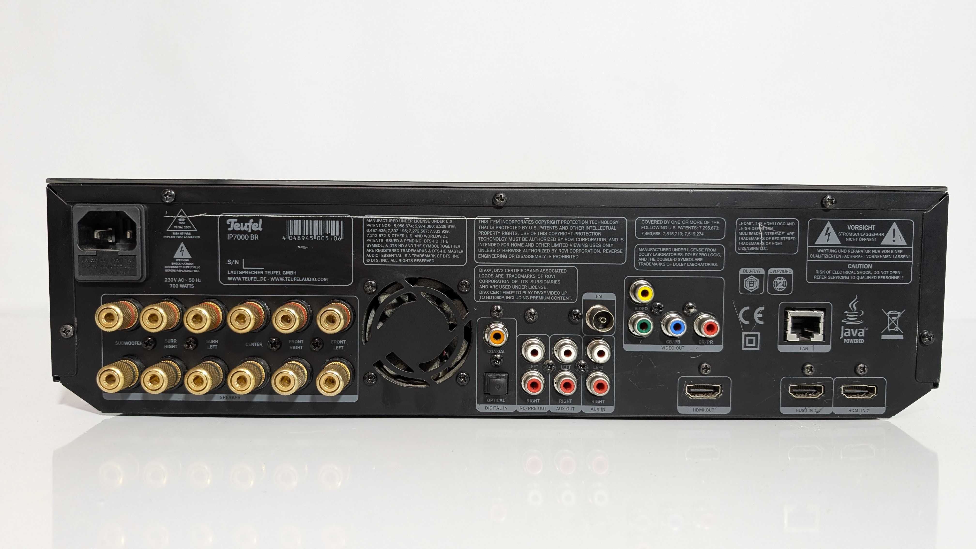 5.1 ресивер/програвач Teufel IP7000, має 100 Вт\канал\HDMI\USB\Blu-ray