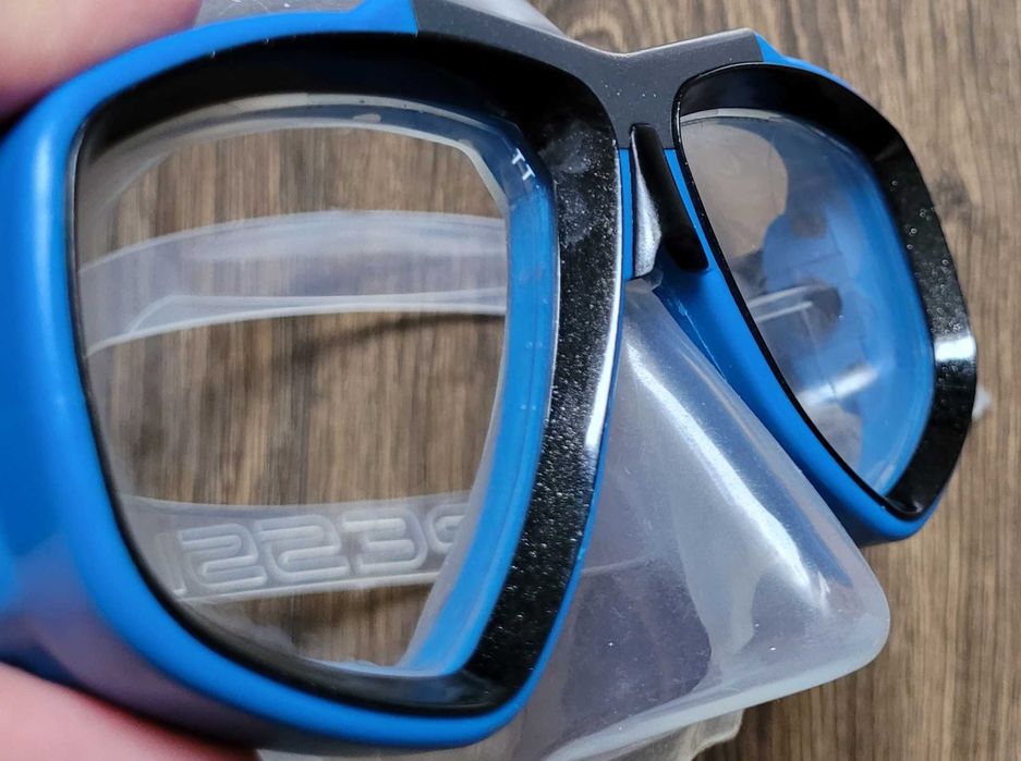 maska do nurkowania snorkeling okulary Cressi Focus niebieski stan BDB