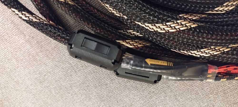 Wysokiej jakości kable HiFi do kolumn, pozłacane, kierunkowe, 3m