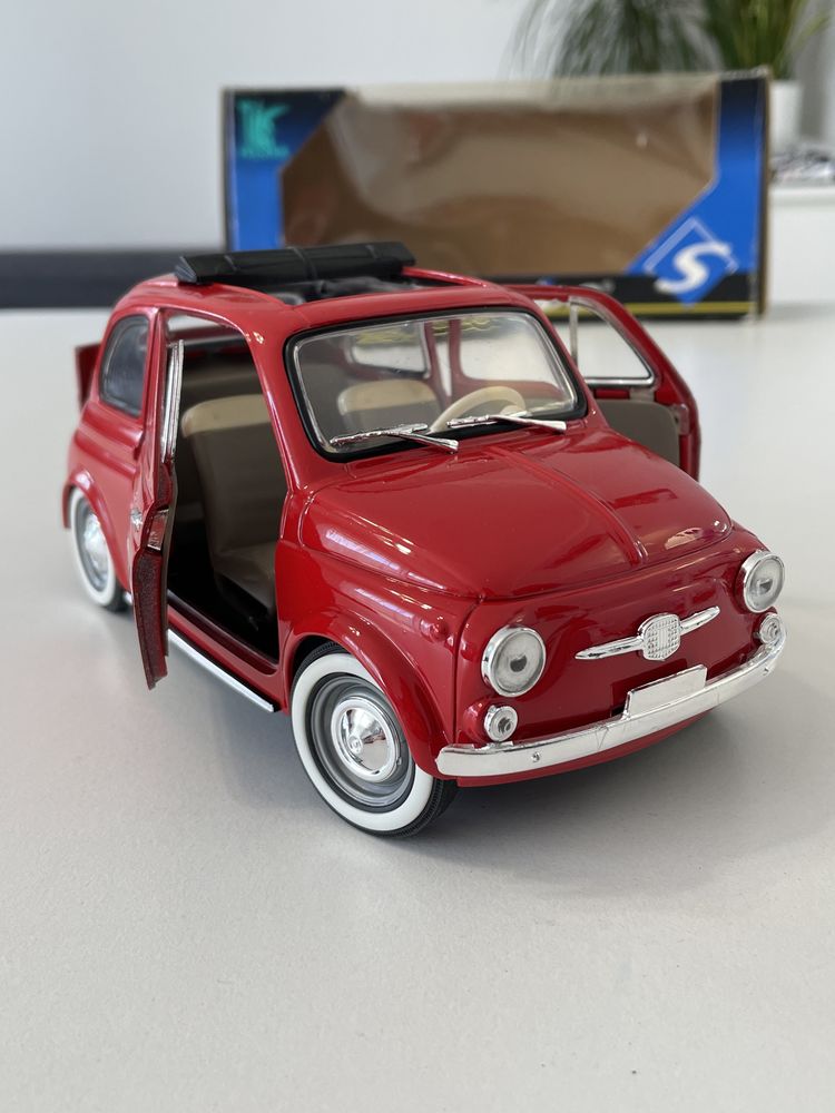 Model Fiat 500 open roof 1960 1/16 Solido 1:16 1/18 czerowny Koszalin