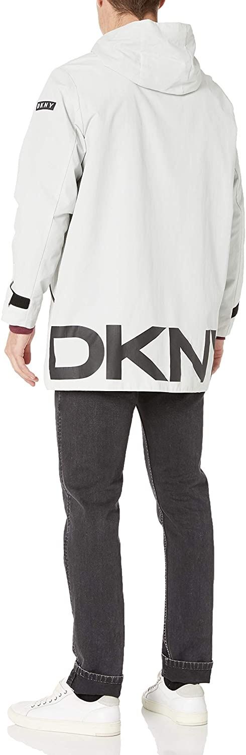 DKNY оригинал. Мужская ветровка куртка плащ длинная серая размер L XL