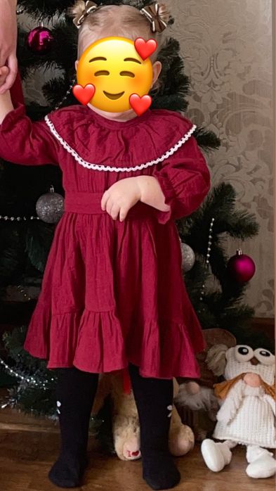 Святкова новорічна сукня 86-92 розмір, червона