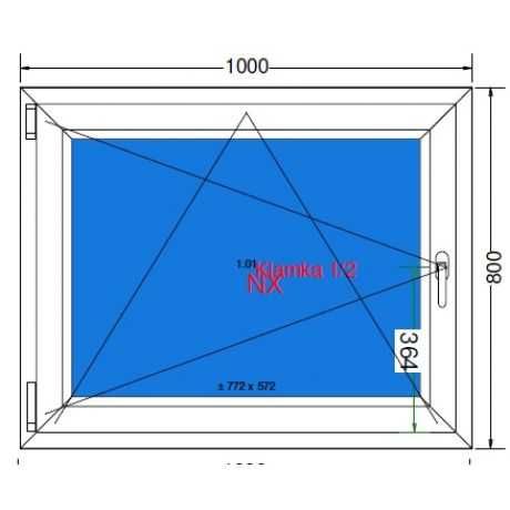 Okno PCV 100x80 / 1000x800  - Zamów już dziś! Od ręki! TANIO