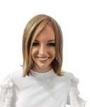 Peruka naturalna bob bez grzywki deluxe model 35 cm -Nessaja wigs shop
