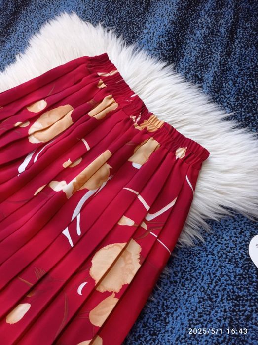 Spódnica 10 M 38 midi długa plisowana na gumce