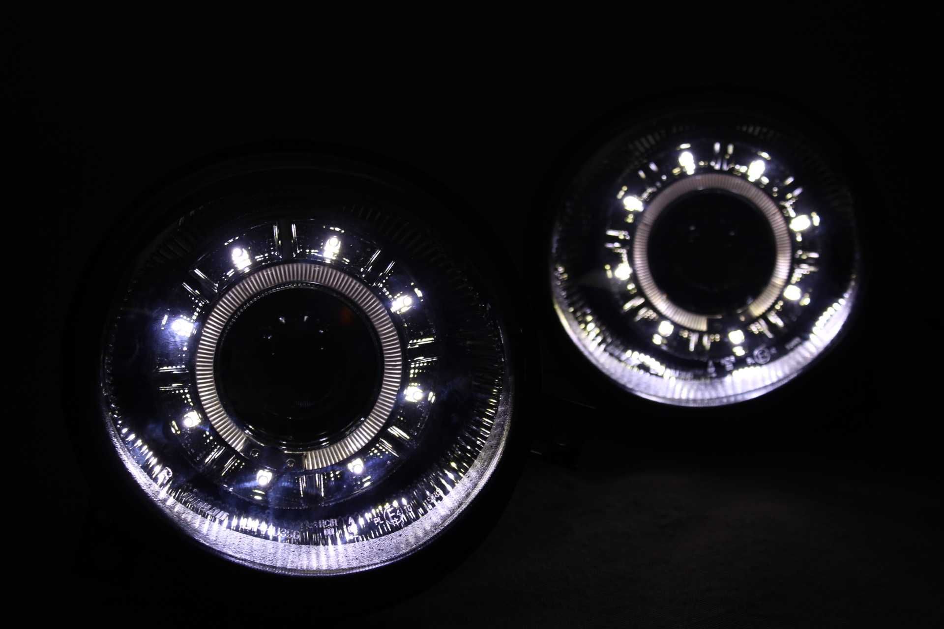 Reflektory lampy przednie przód VW LUPO 98-05 Chrom LED TUNING RINGI