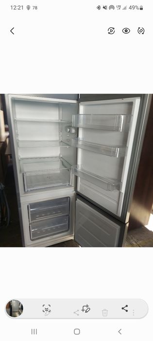 Lodówka srebrna indesit