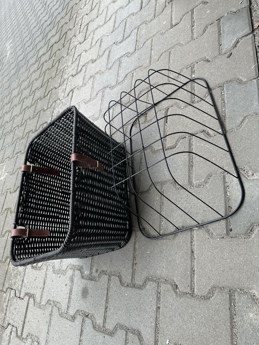 Kosz z wikliny transporter do przewozu Psa Kota koszyk z kratką