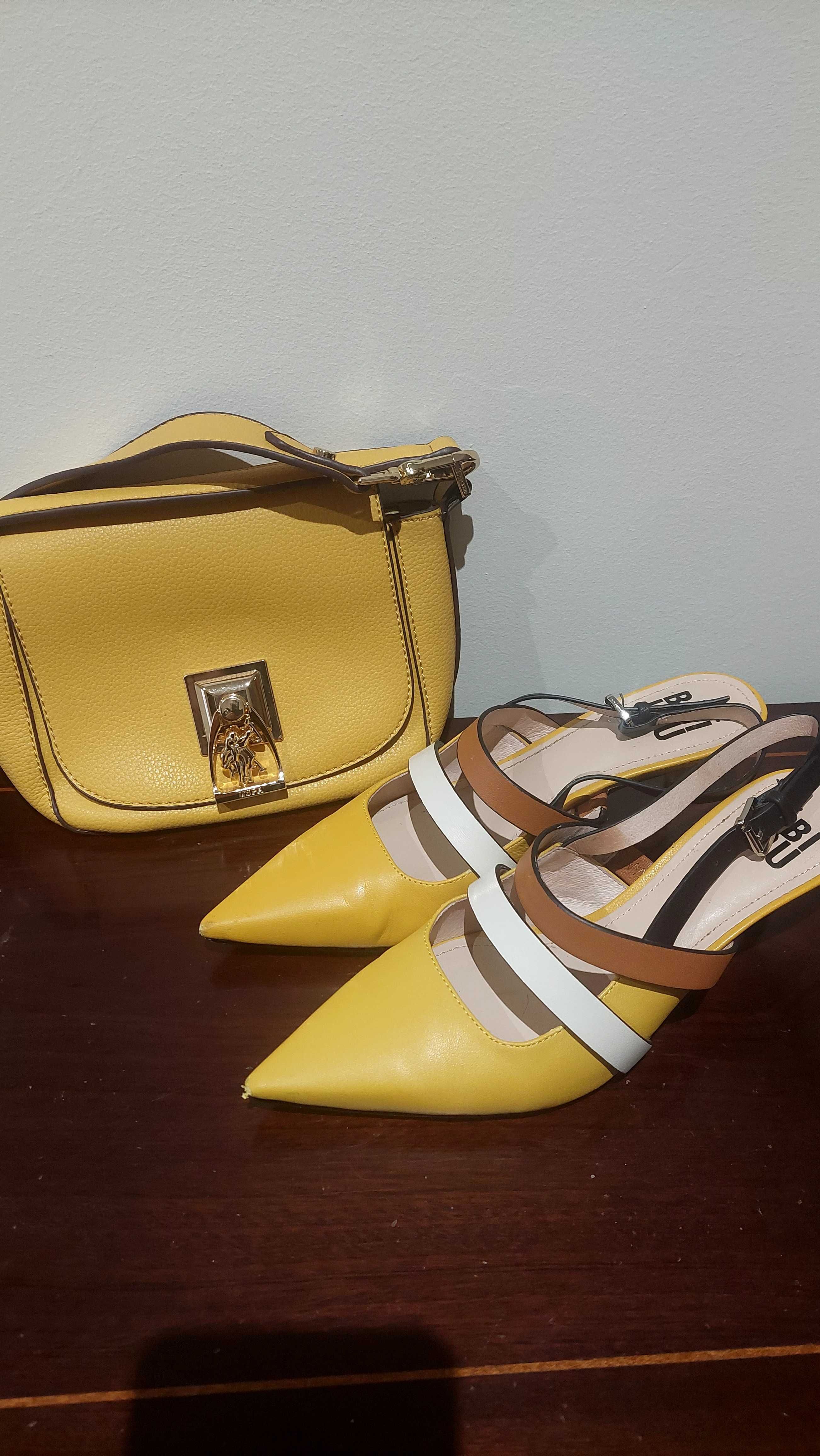 Conjunto de mala e sapatos