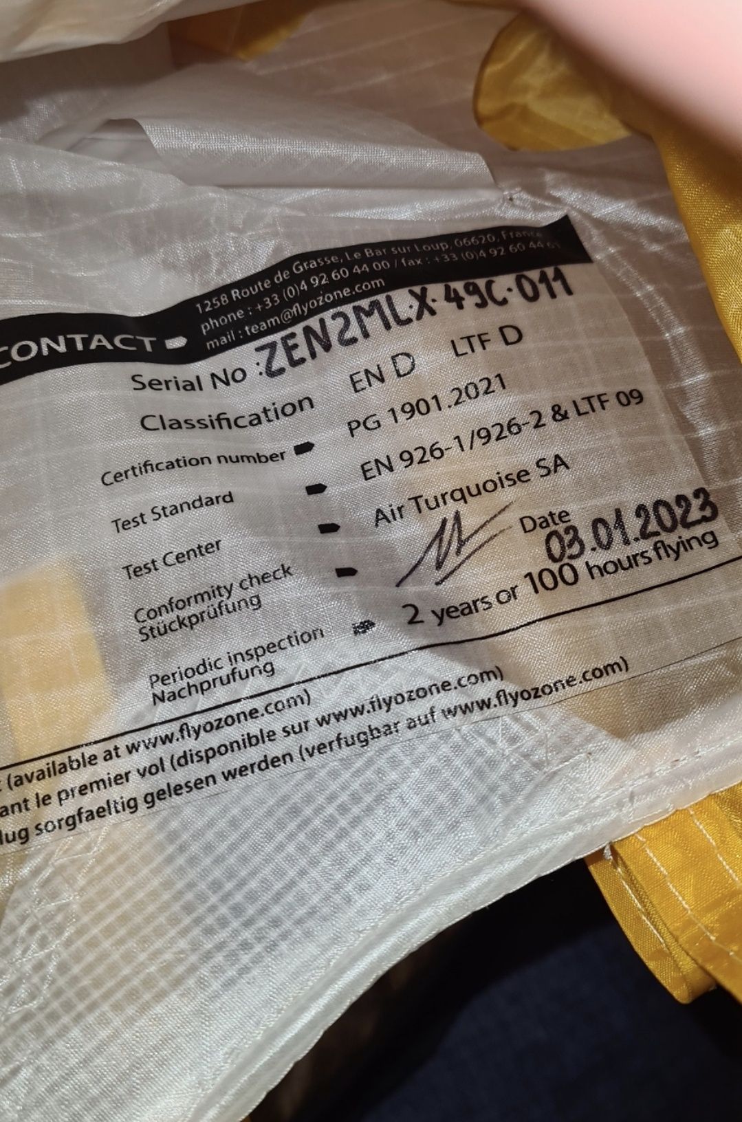 Paralotnia Ozone Zeno2 ML 2023