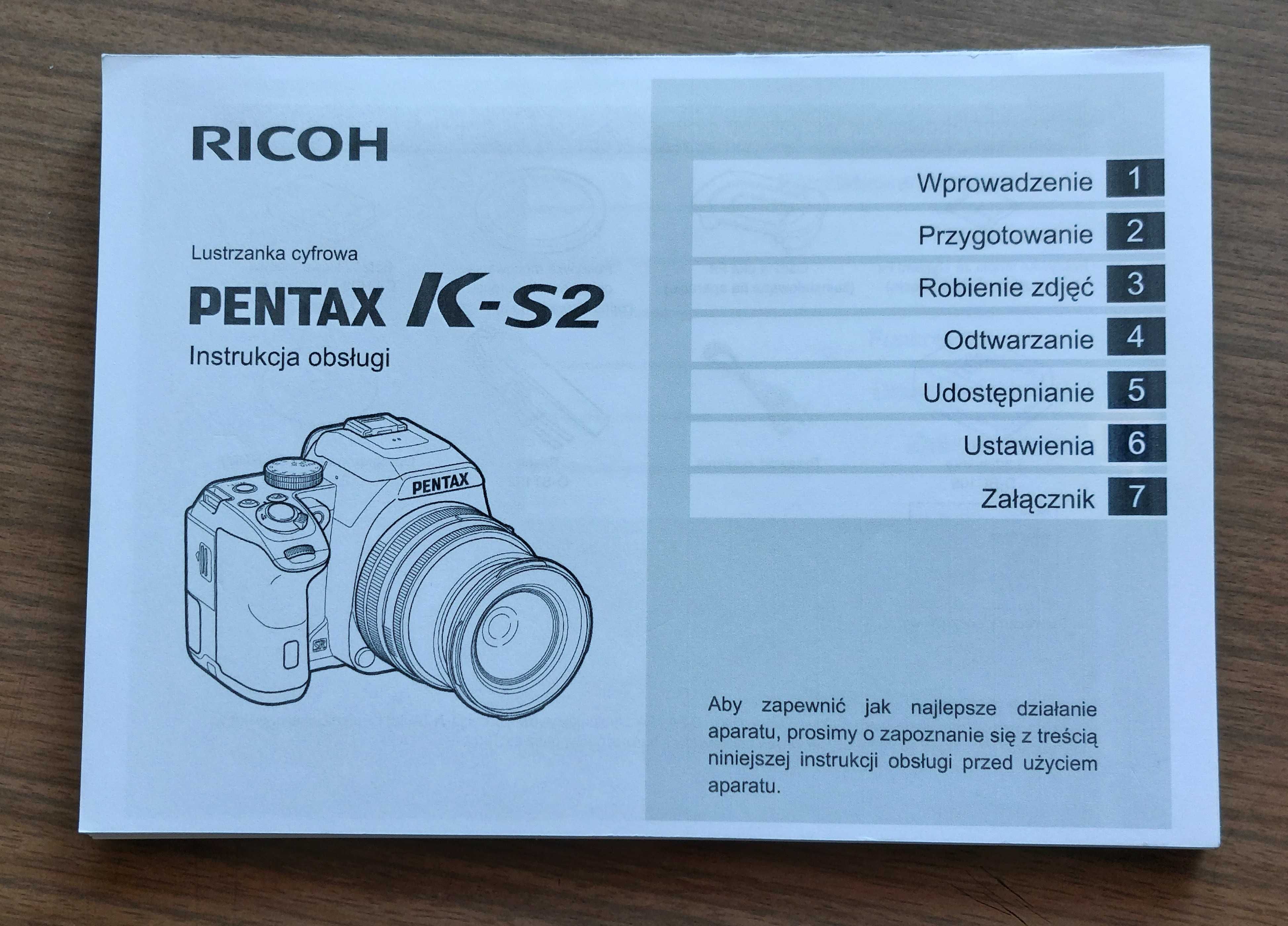 PENTAX K-S2 mały przebieg +2obiektywy,lampa błyskowa,2torby