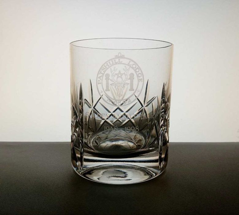 Коллекционный хрустальный бокал   50 лет  масонской  Patshull lodg.