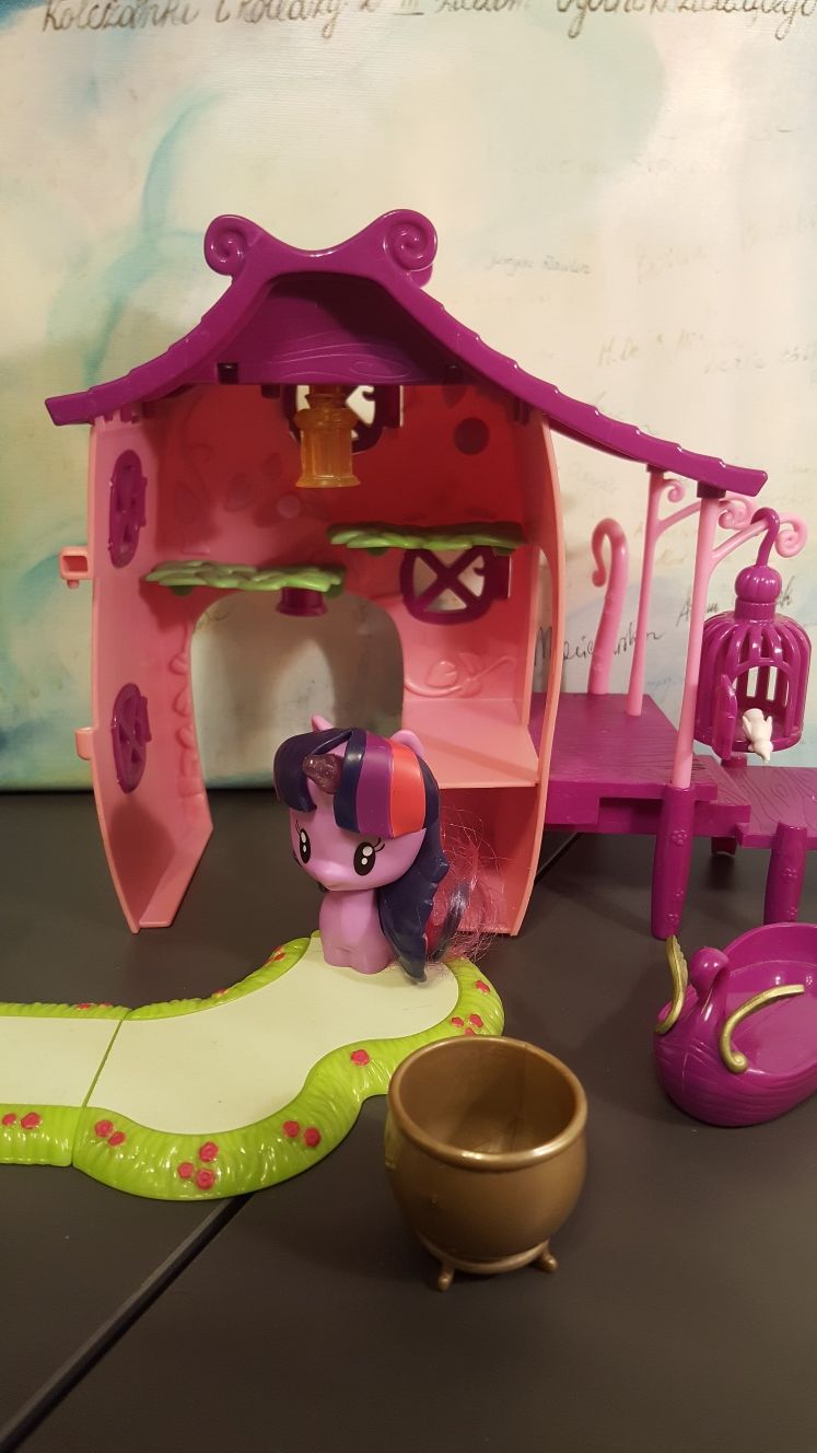 Simba domek i przystań kucyków Filly z łódką+świecąca Twilight Sparkle