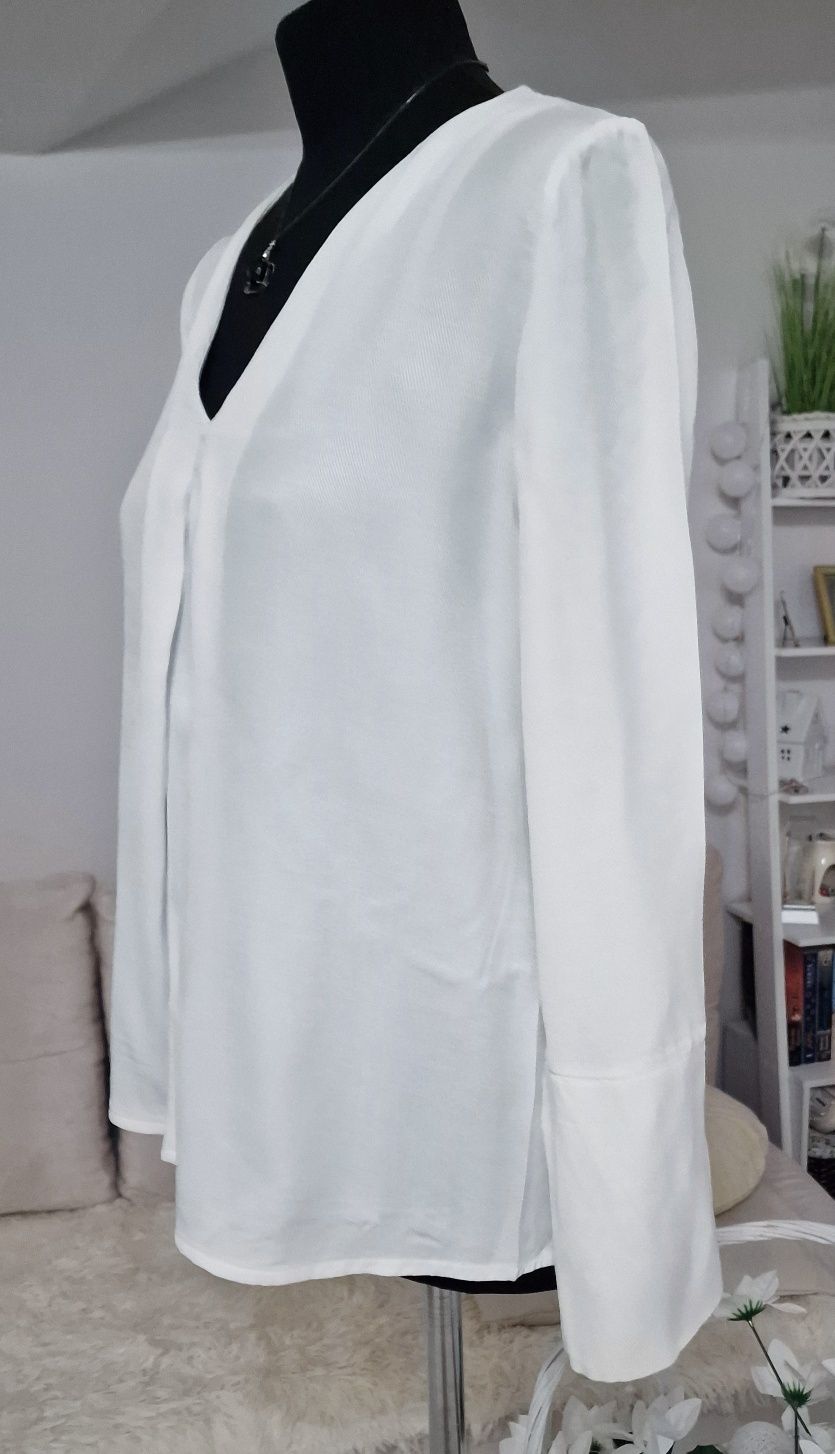 Bluzka biala "Massimo Dutti".