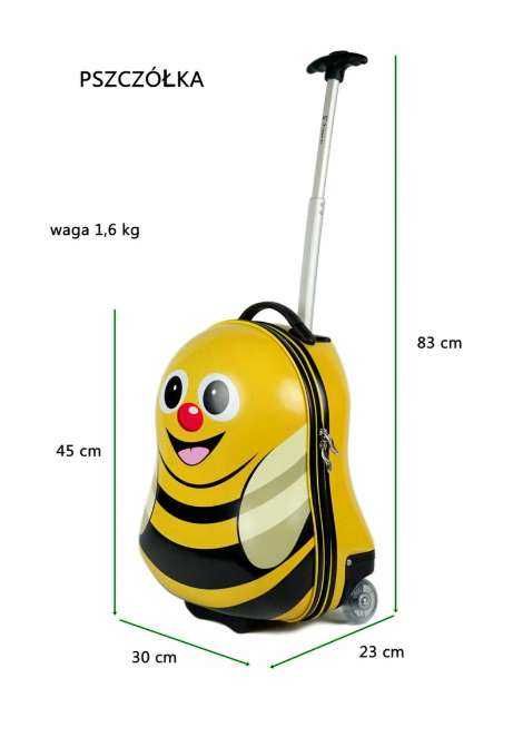 Komplet podróżny dla dzieci PSZCZÓŁKA / walizka + plecak / poj. 25L