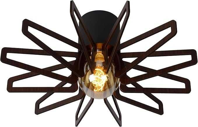 Candeeiro de teto - Ø 45 cm - 1xE27 - Preto [Classe energética A++]