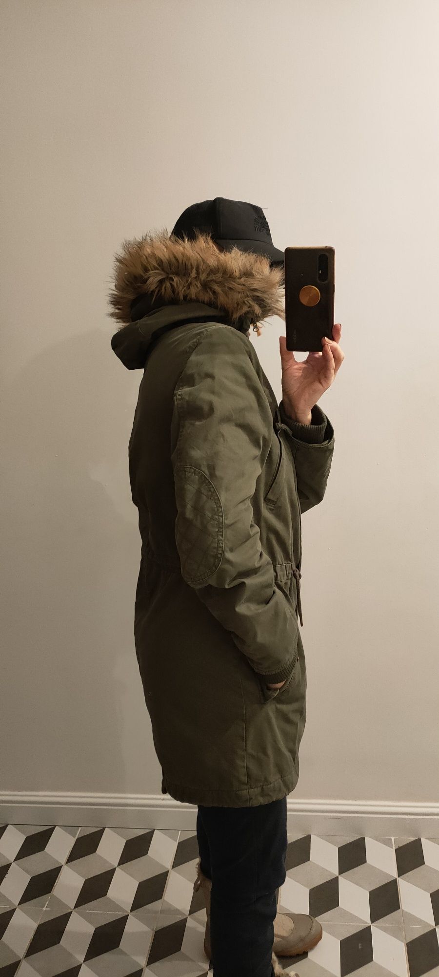 Parka, kurtka, khaki, kurtka wiosenna