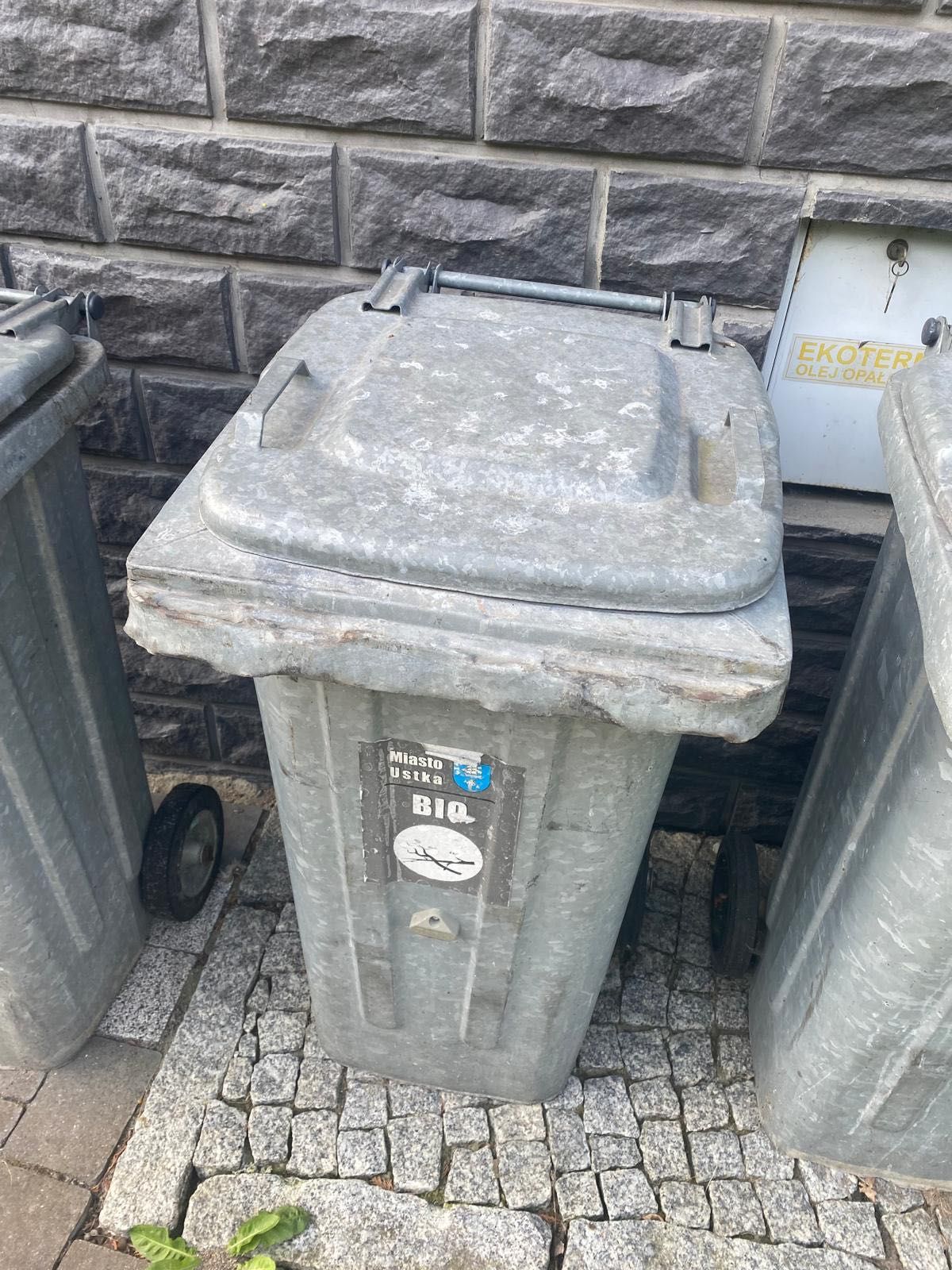 Pojemnik metalowy na odpady POPIÓŁ 120L kosz kubeł
