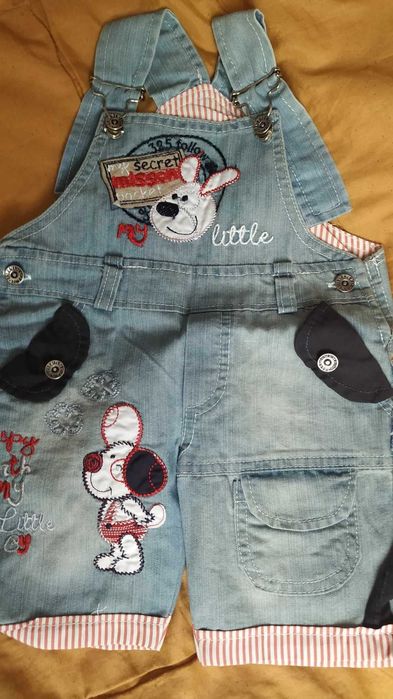 ogrodniczki spodenki jeansowe około 86