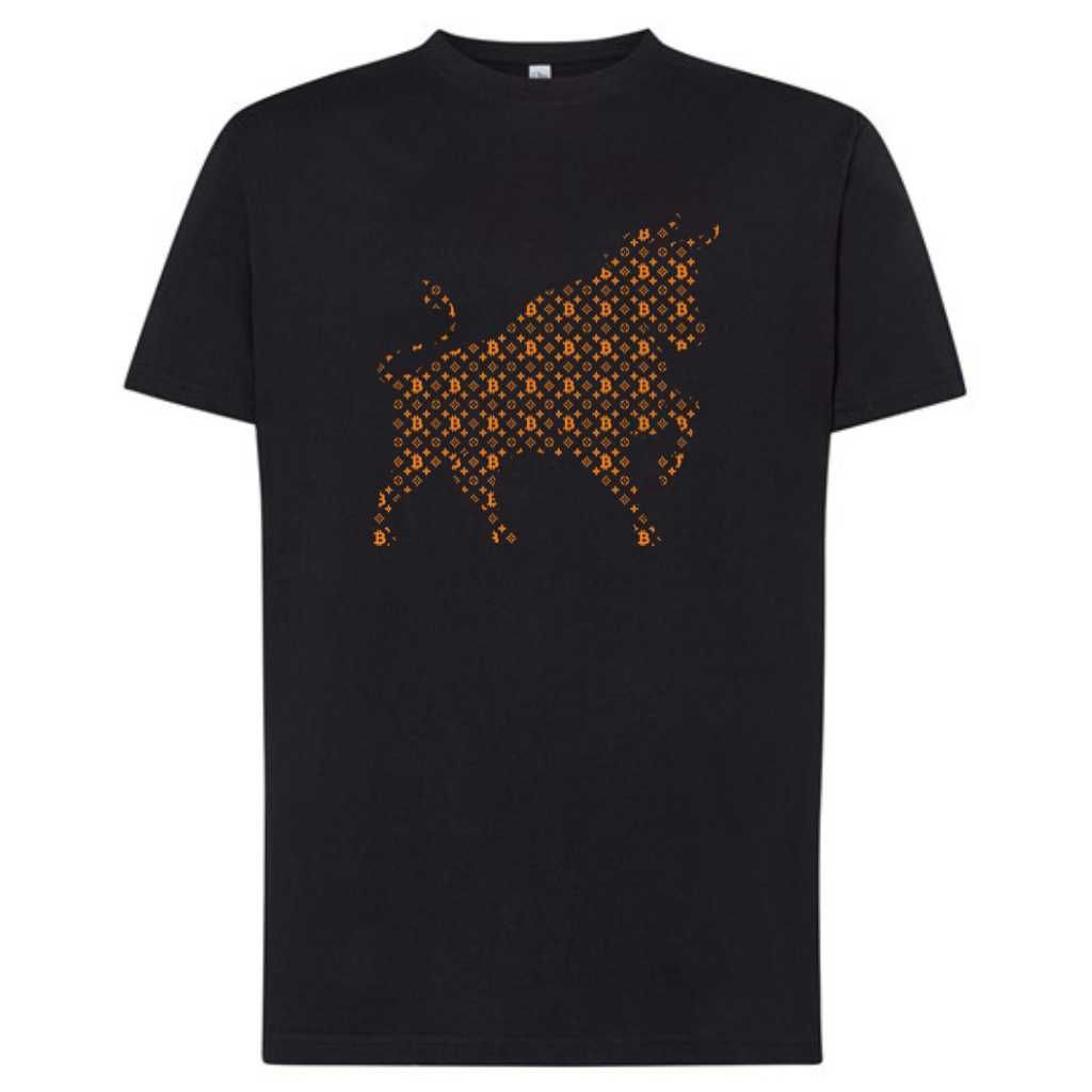 Czarna koszulka MĘSKA z nadrukiem *T-shirt Bitcoin BTC rozmiar M*