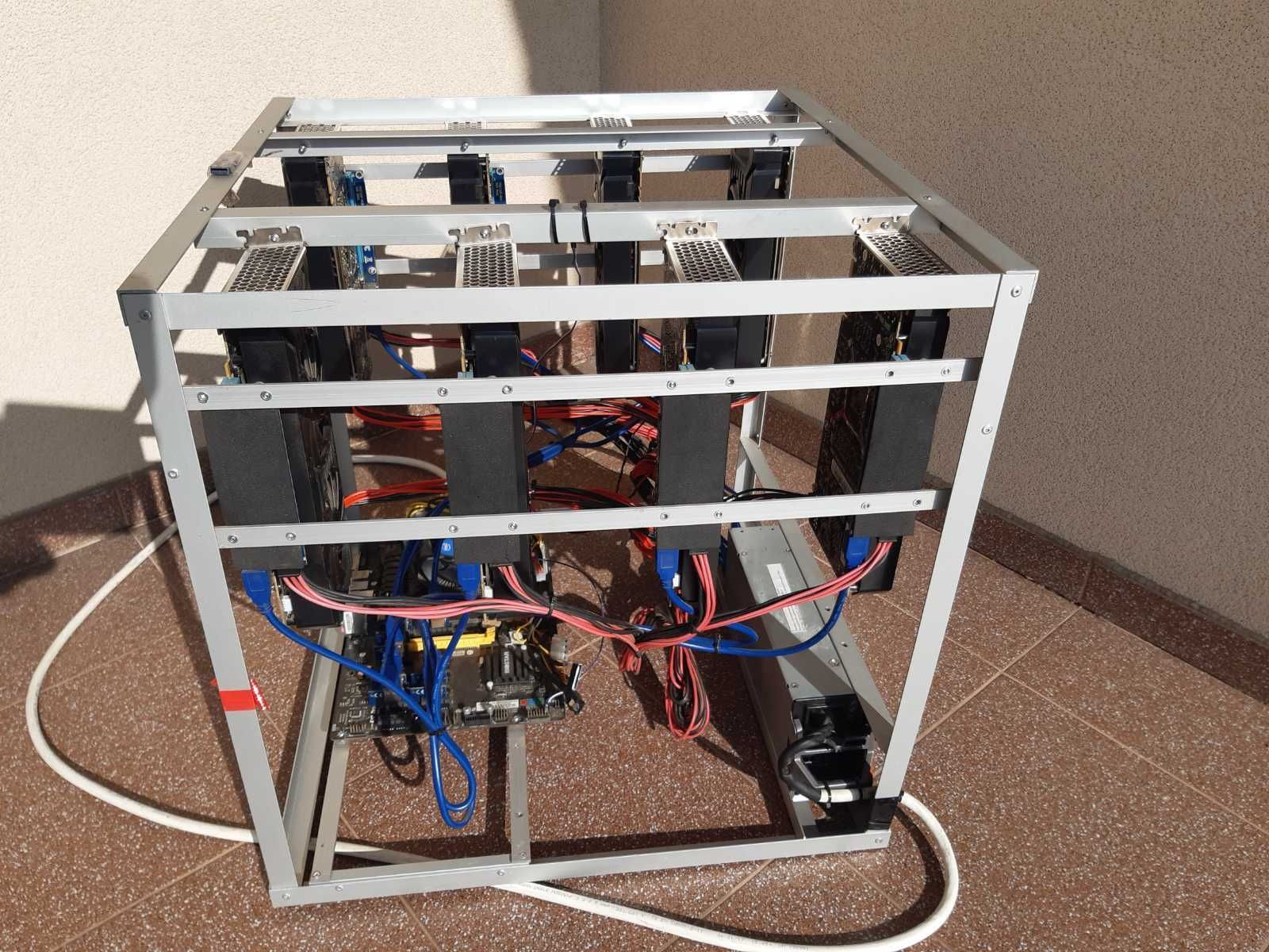 Майнинг ферма риг на 8 карт 8Gb (250-260 Мх)
