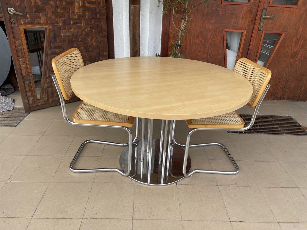 Thonet S1047 stół buk, średnica 120cm