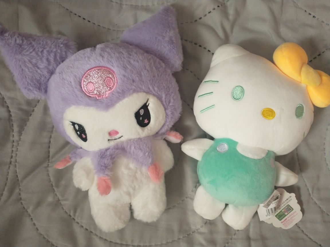Zestaw 2 maskotki Hello Kitty Kuromi nowe Sanrio