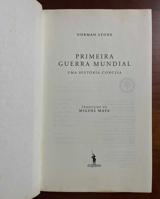 Livro "Primeira Guerra Mundial - Uma história concisa" de Norman Stone