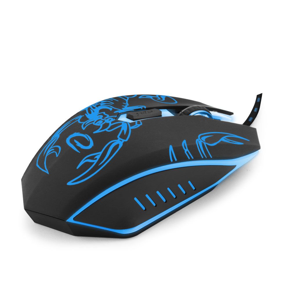egm203b mysz przewodowa dla graczy 6d opt. usb mx203 scorpio niebieska