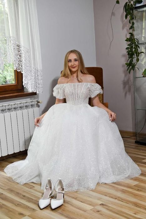 Suknia ślubna księżniczka rozmiar S/M