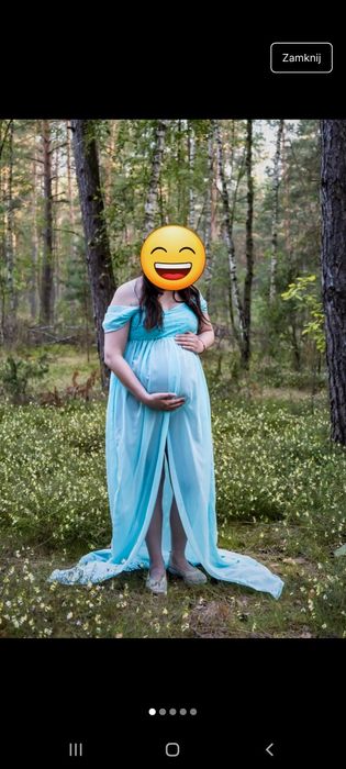 Suknia do sesji ciążowej,  brzuszkowej