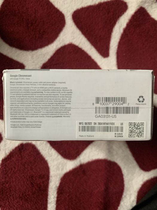 Сhromecast Google Chromecast HD with Google TV Snow (GA03131)