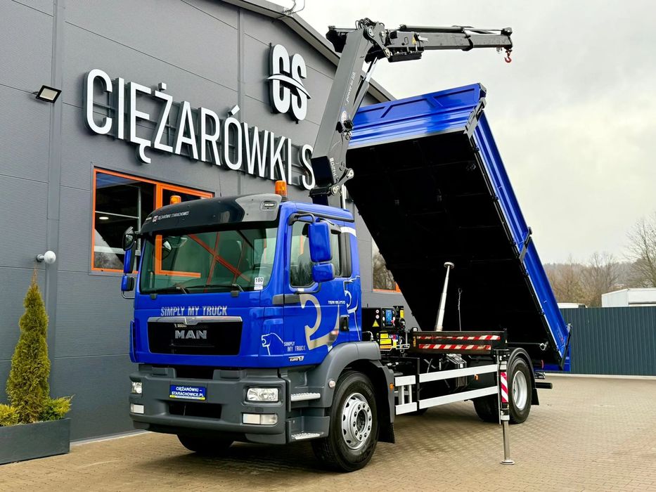 MAN TGM TGL TGS 18.250 // wywrotka 3-S + HDS HMF 1420 - K2 // budowlanka // energetyka //żuraw dzwig kran crane // Świeżo sprowadzony  TGM TGL TGS 18.250 // wywrotka 3-S + HDS HMF 1420 - K2 // budowlanka /