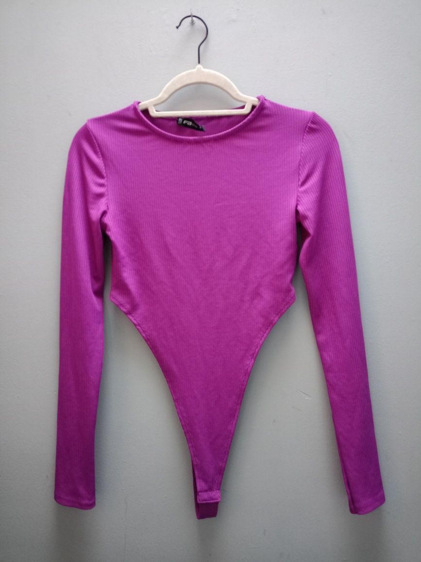 Body Amisu roz XS wysokie wycięcie