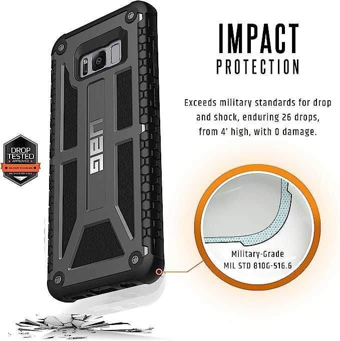 UAG GLXS8PLS-M-GR Monarch p/Samsung Galaxy S8+ Grafite/Preto