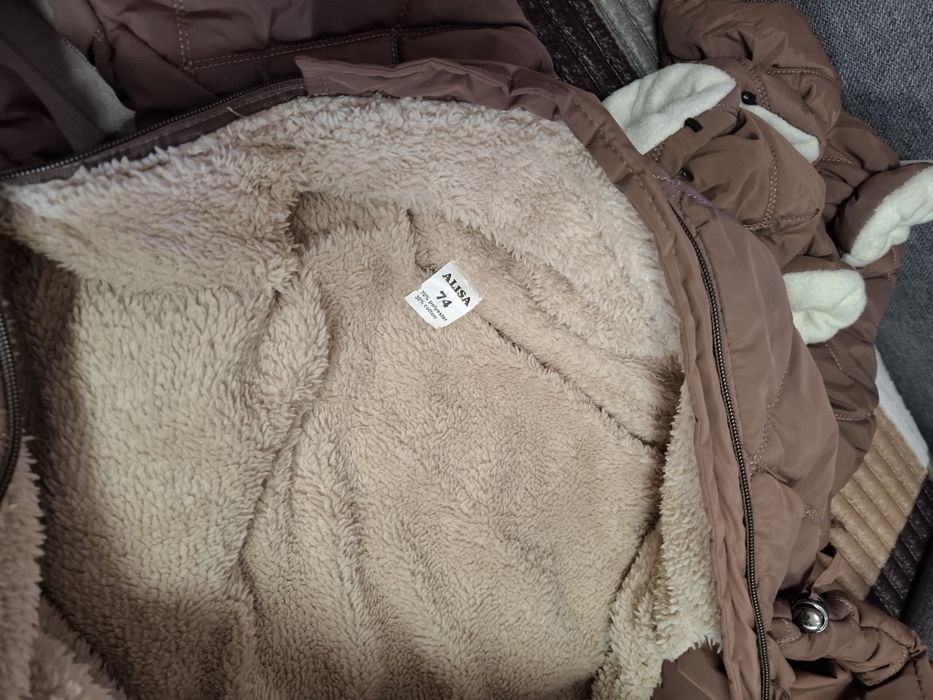 Дитячий зимовий комбінезон цільний, розмір 74см