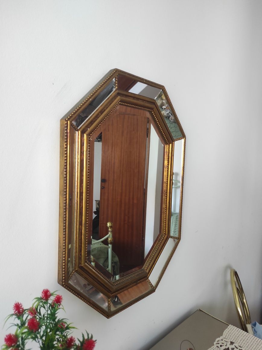 Espelho vintage hectagonal