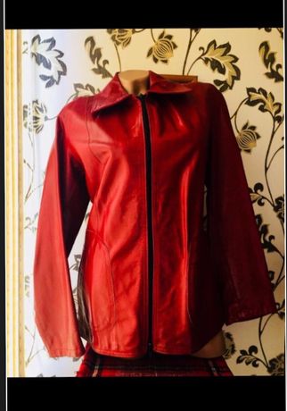 Италия новая кожаная куртка пиджак под кожа крокодила красная