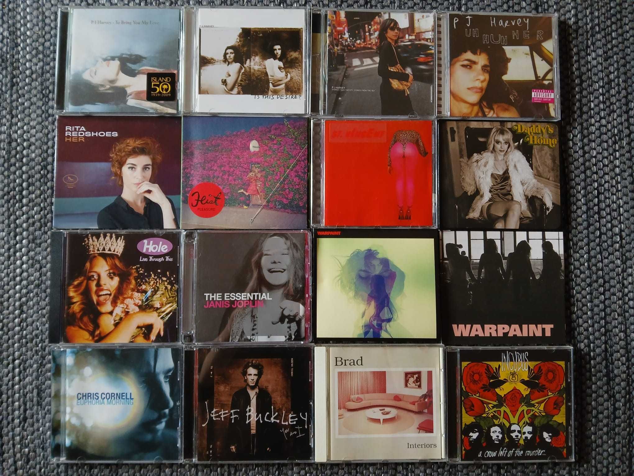 CDs PJ Harvey, Incubus, Jeff Buckley, Janis Joplin, etc.
