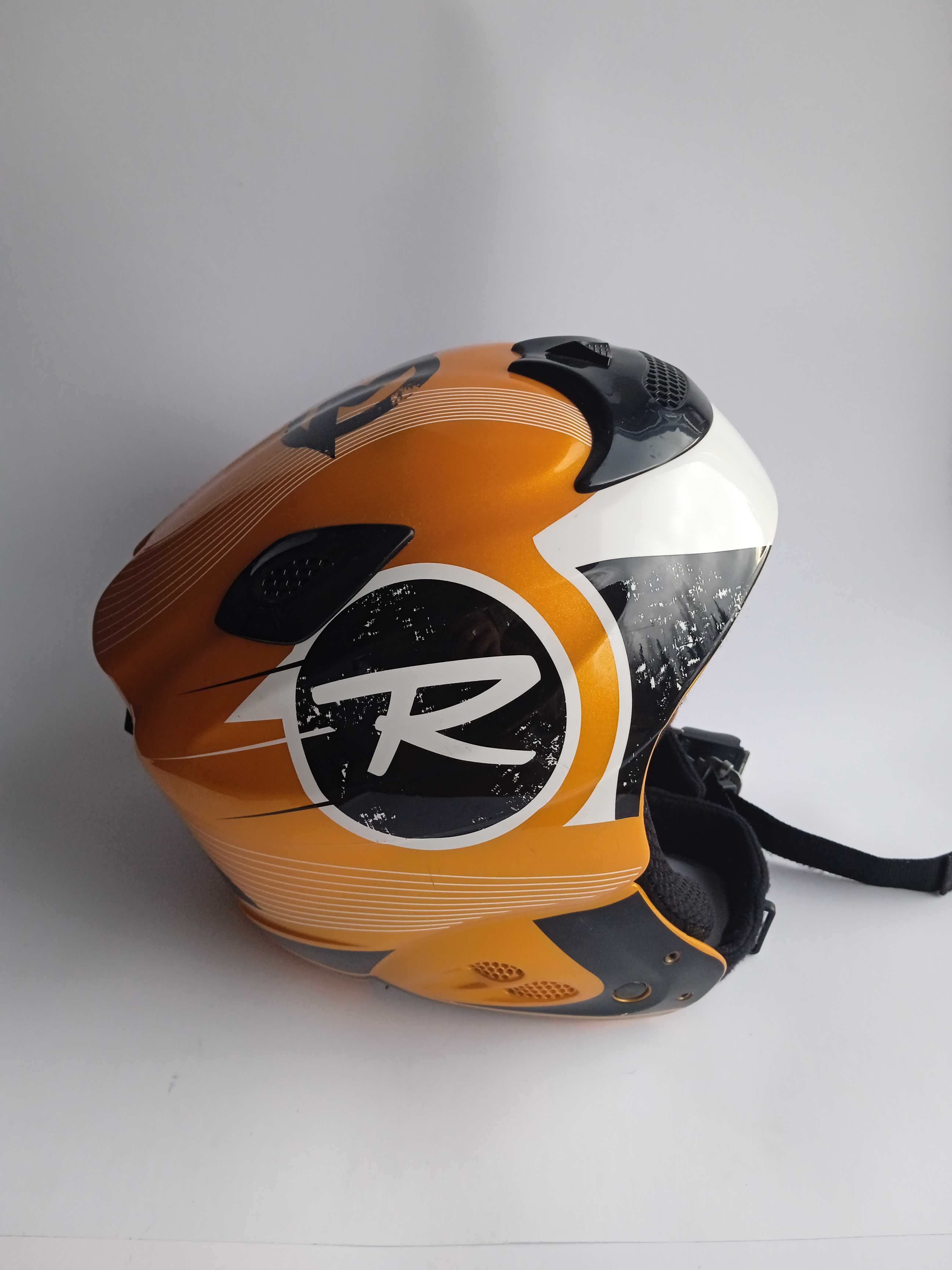 Kask narciarski dziecięcy RESSIGNOL 54-55 cm pomarańczowy