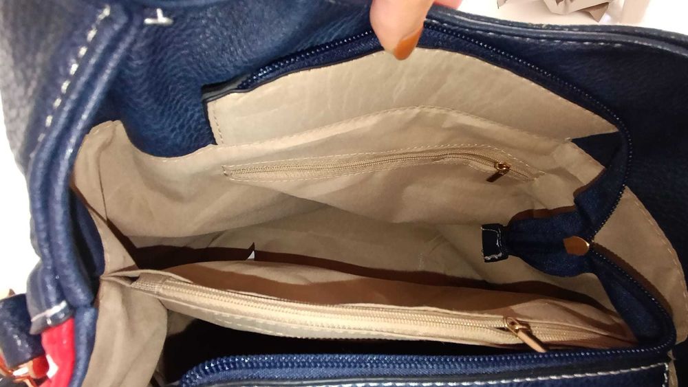 Mala de ombro – design tricolor clássico e elegante