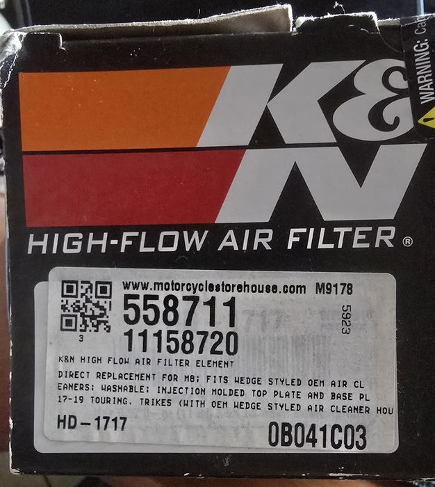Filtro Ar KN novo - Harley Davidson
