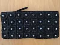 Clutch missangas com brilhantes/Clutch castanha