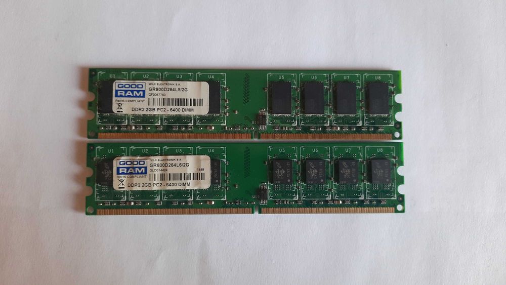 Pamięć RAM DDR2 4GB 2x2GB PC2-6400 DDR2-800 GoodRAM GR800D264