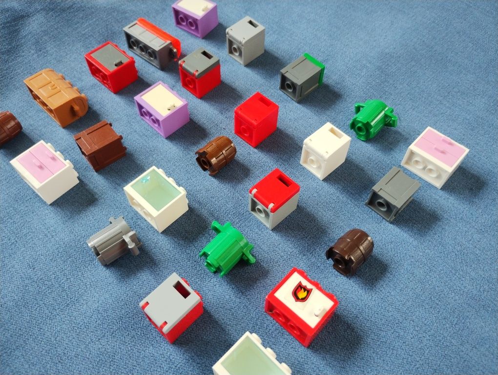 LEGO oryginalne skrzynie, szafki, pojemniki, szuflady, regały - 30 szt