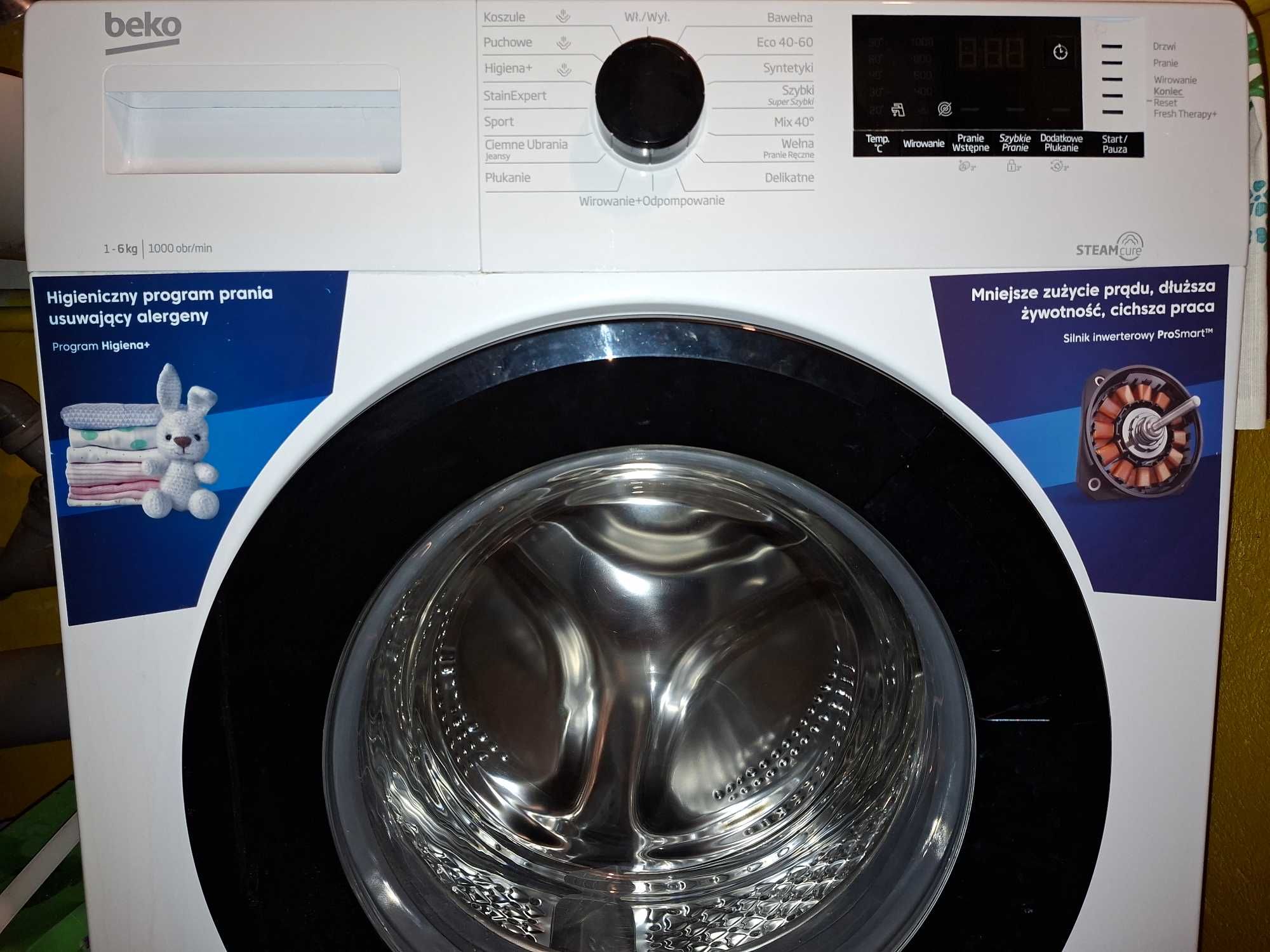 Automatyczna pralka Beko 6 kg 1000 obrotów na gwarancji.