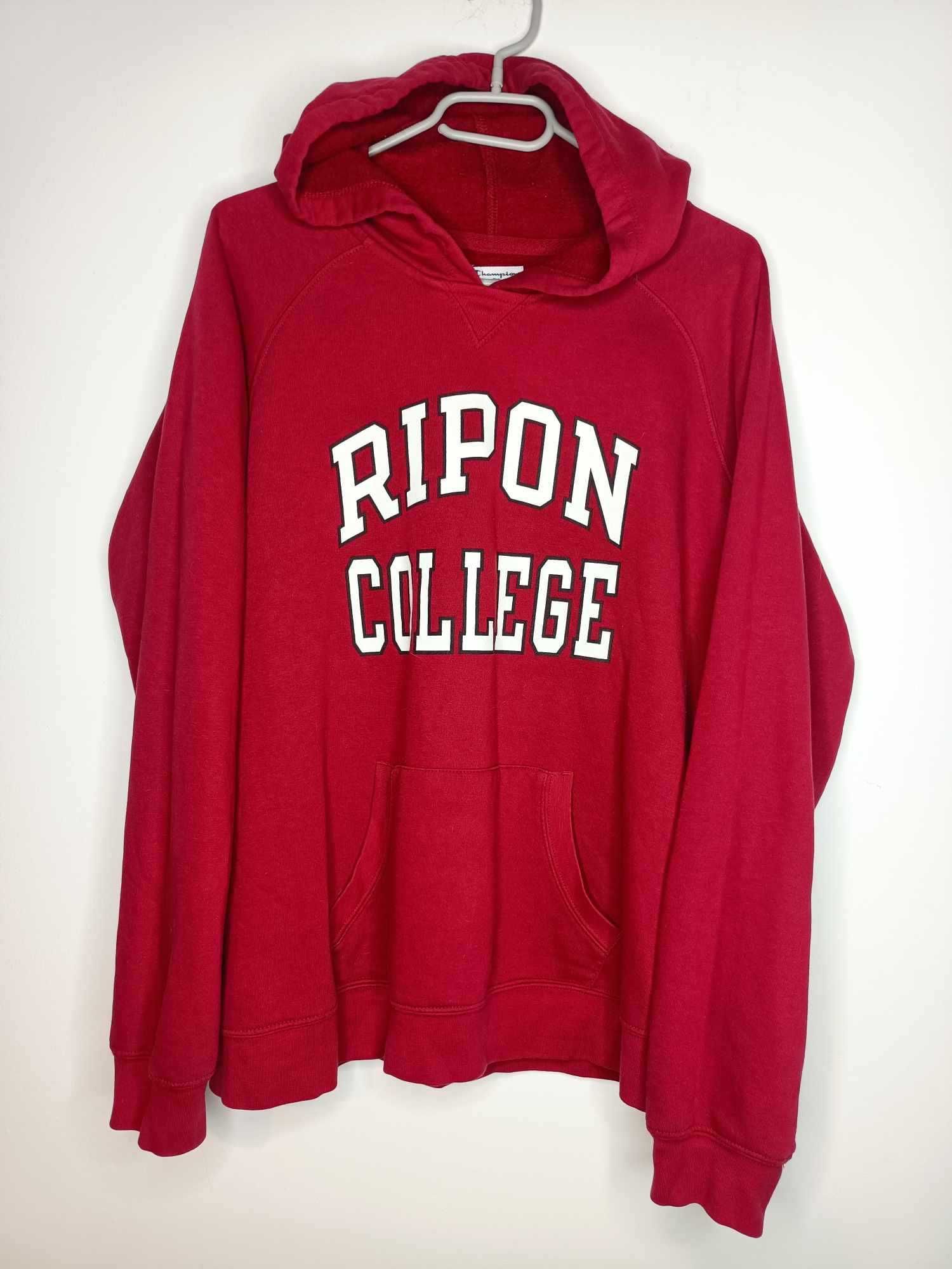 Burgundowa Bluza hoodie Champion Ripon College University XL