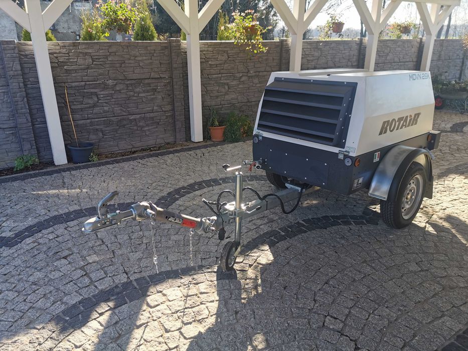 ROTAIR MDVN 26K – 7 BAR, 2,5 m3/min - Przewoźna sprężarka śrubowa