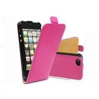 R210 Capa de Pele Rosa Flip iPhone 4 4S Novo! ^A