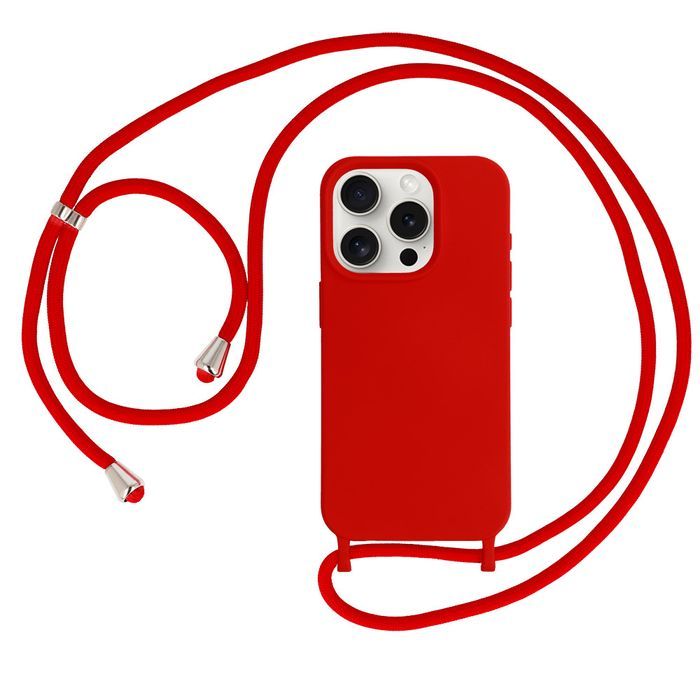 Strap Silicone Case Do Iphone 12/12 Pro Wzór 1 Czerwony